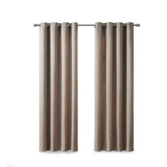 2 Panels Urban Habitat Oakley Curtains Tan 63 in - Picture 1 of 8